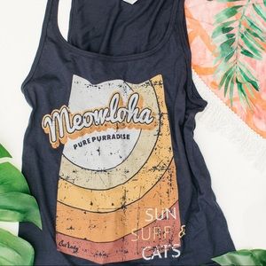 Bella Meowloha tank sz L